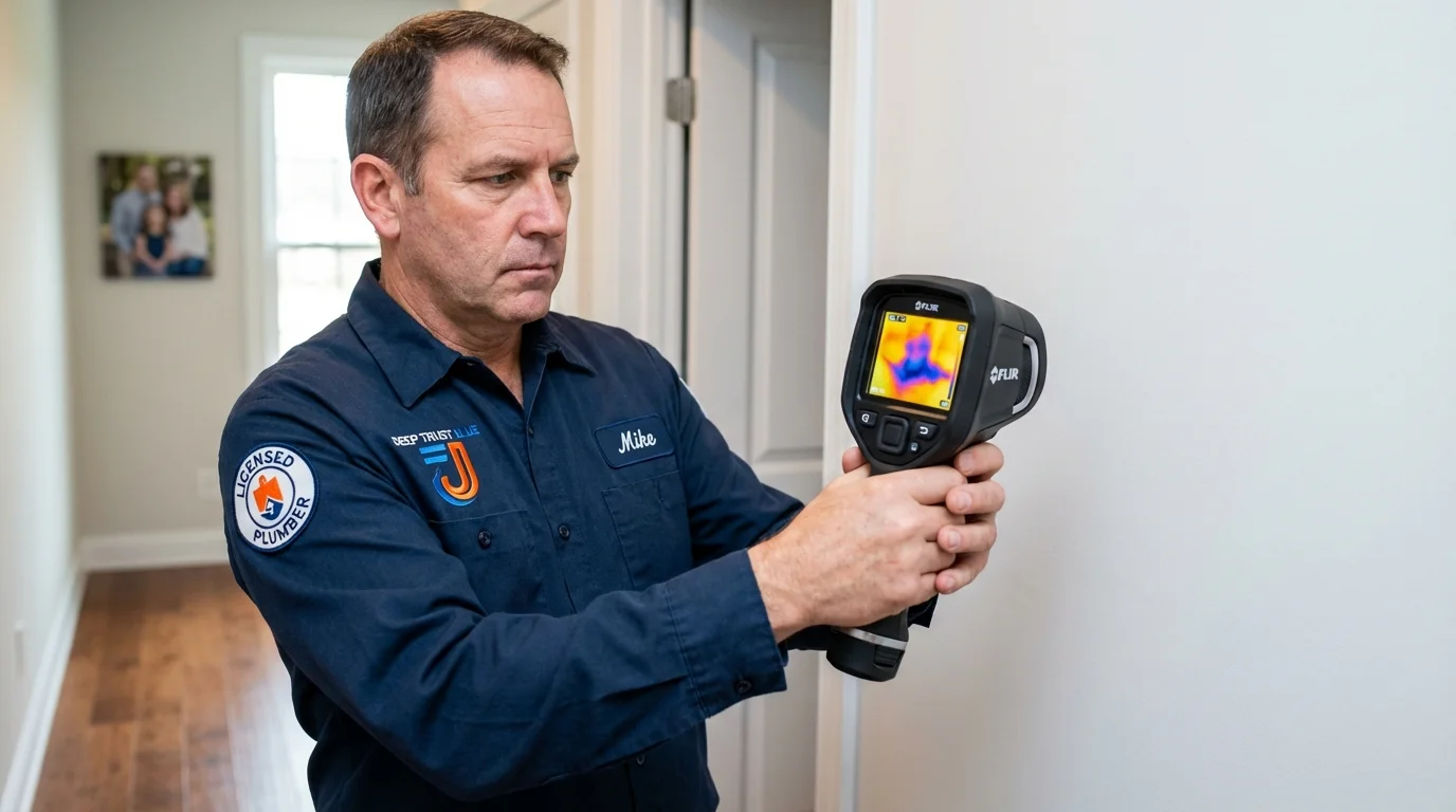 Thermal imaging leak detection by Johns Plumbing LLC in Greenville
